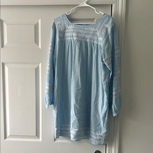 Light Blue Embroidered Tunic